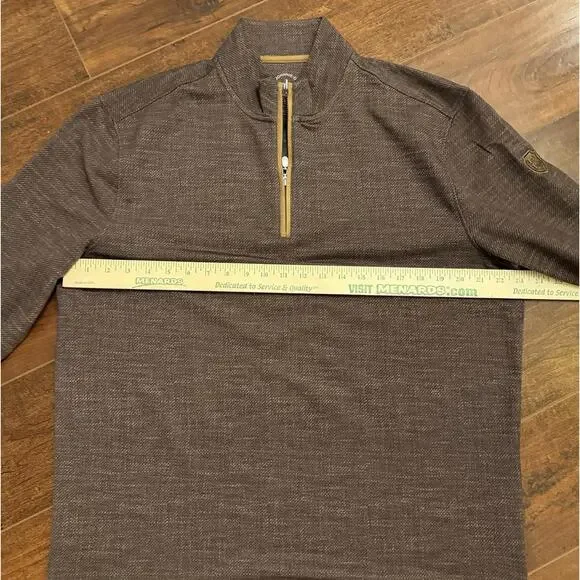 Johnnie-O Hartford Heathered 1/4 Zip Pullover Men’s L Russett NWOT Reg $169.95